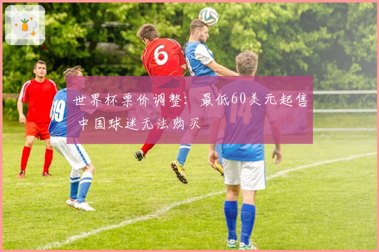 世界杯票价调整：最低60美元起售 中国球迷无法购买